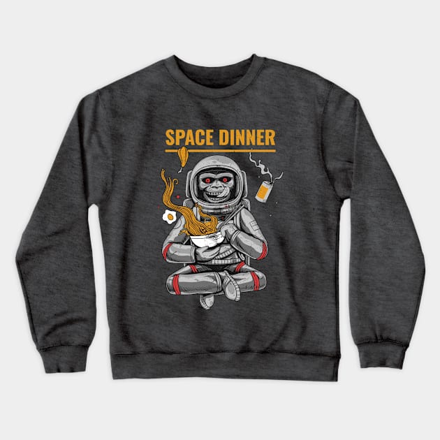 SPACE DINNER Crewneck Sweatshirt by TheAwesomeShop